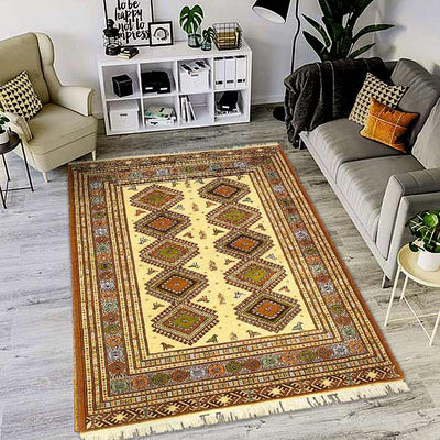 Canvello 2000s Hand Knotted Silkroad Vintage Ardabill Rug - 4' X 6'4'' - Canvello