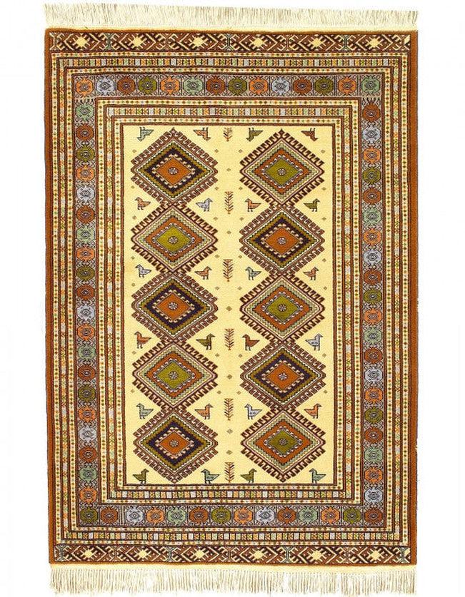 Canvello 2000s Hand Knotted Silkroad Vintage Ardabill Rug - 4' X 6'4'' - Canvello