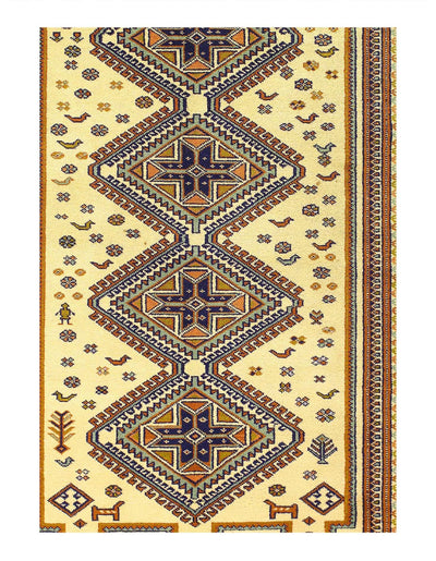 Canvello 2000s Hand Knotted Silkroad Vintage Ardabill Rug - 4'3'' X 6'1'' - Canvello