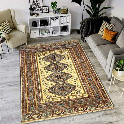 Canvello 2000s Hand Knotted Silkroad Vintage Ardabill Rug - 4'3'' X 6'1'' - Canvello