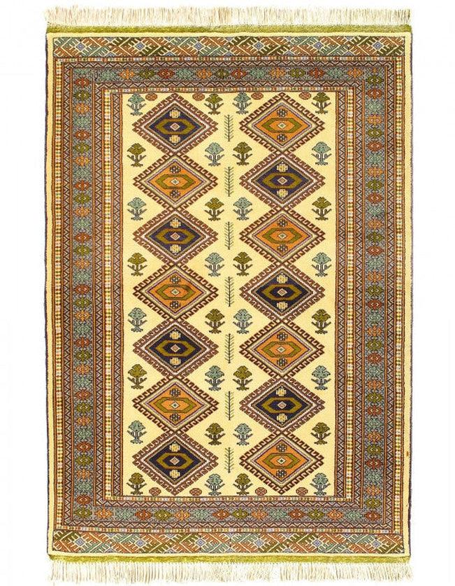 Canvello 2000s Hand Knotted Silkroad Vintage Ardabill Rug - 4'4'' X 6'2'' - Canvello