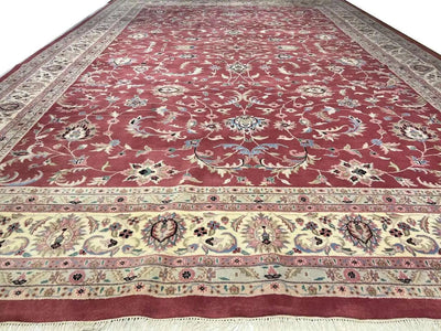 Canvello 2010 Fine Hand Knotted Persian Kashan design Rug - 12'1'' X 18'3''