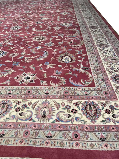 Canvello 2010 Fine Hand Knotted Silkroad Kashan design Rug - 12'1'' X 18'3'' - Canvello