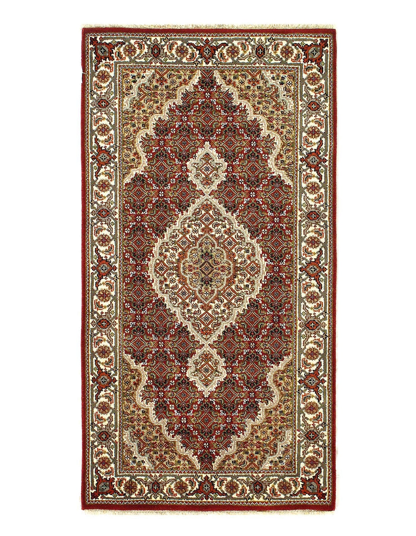 Canvello 2020s Fine Hand Knotted Silk & Wool Tabriz Rug - 2′5″ × 4′8″ - Canvello