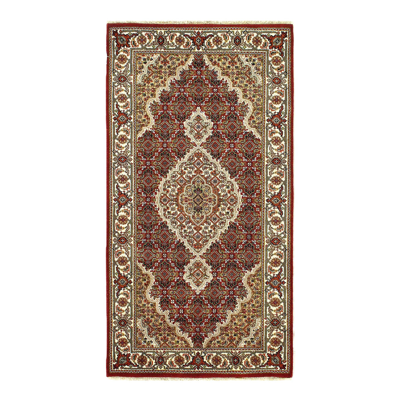 Canvello 2020s Fine Hand Knotted Silk & Wool Tabriz Rug - 2′5″ × 4′8″ - Canvello