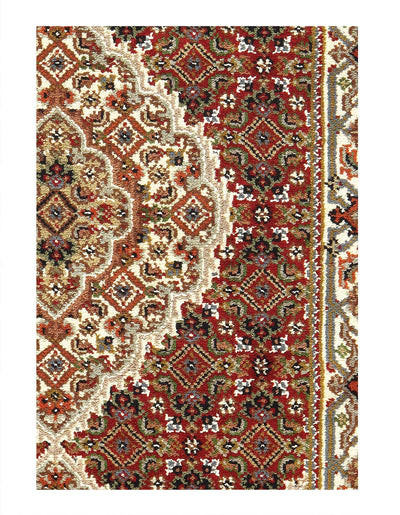 Canvello 2020s Fine Hand Knotted Silk & Wool Tabriz Rug - 2′5″ × 4′8″ - Canvello