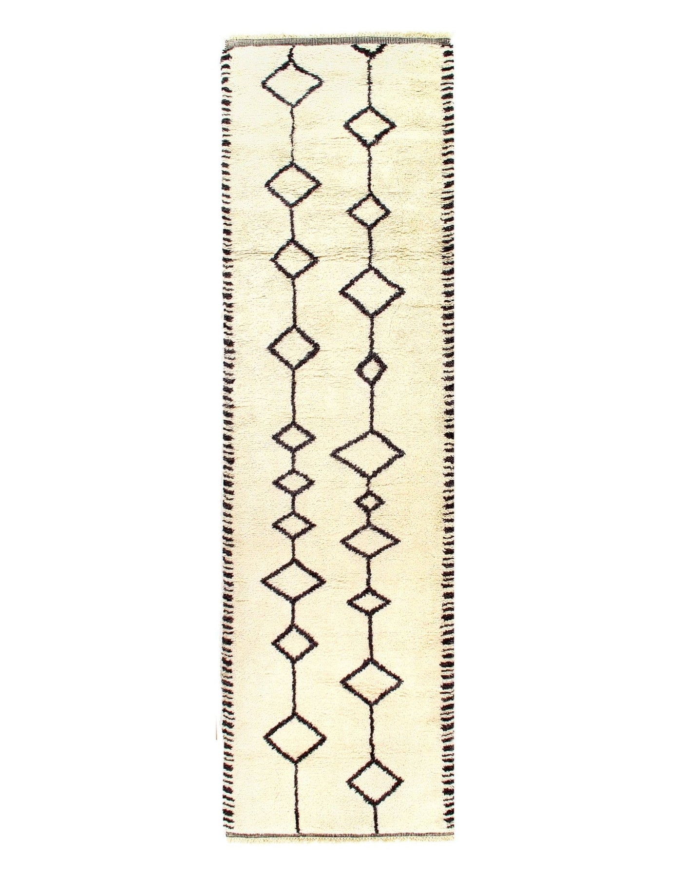 Canvello 21st Century Genuine Fine Moroccan Hand - Knotted Runner - 3'4" x 11'10" - Canvello