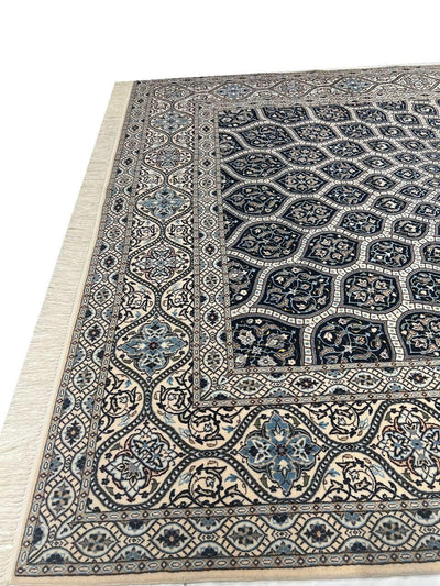 Canvello 6 LA Fine Hand Knotted Silkroad silk & wool Habibian Nain Rug - 7' x 10' - Canvello