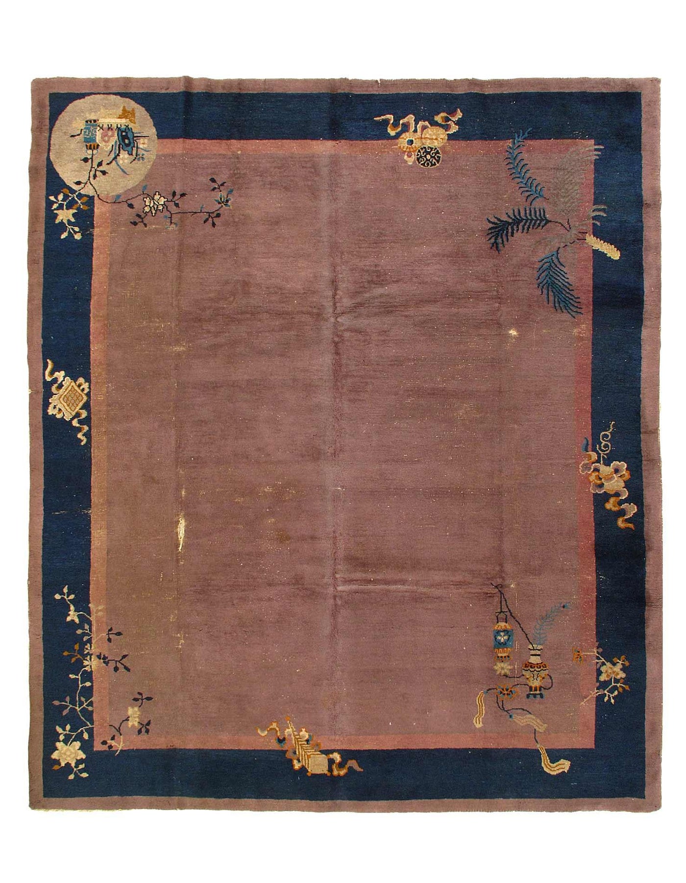 Canvello A Work of Art: An Antique Hand Knotted Chinese Art Deco Rug - 8'3'' X 9'3''