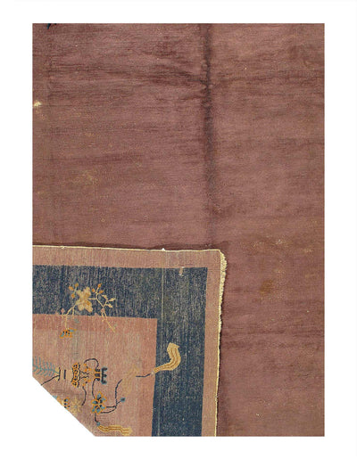 Canvello A Work of Art: An Antique Hand Knotted Chinese Art Deco Rug - 8'3'' X 9'3'' - Canvello