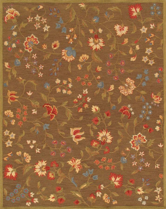 Canvello Agra Collection - Alfombra de área de lana de cordero tejida a mano - 8' X 10'