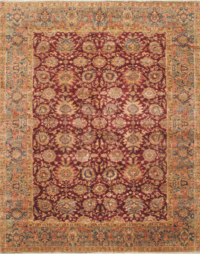 Canvello Agra Hand-Knotted Lamb's Wool Area Rug-12'4" X 15'6"