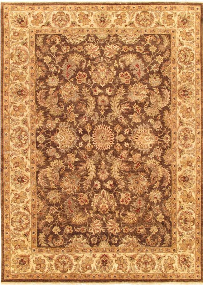 Canvello Agra Hand-Knotted Lamb's Wool Area Rug- 7'8" X 9'10"