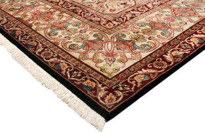 Canvello Agra Hand-Knotted Lamb's Wool Area Rug- 9'2" X 12'2"