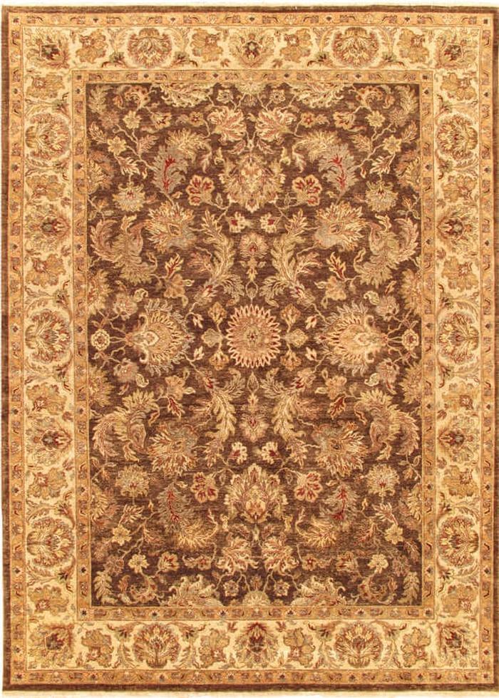 Canvello Agra Hand-Knotted Lamb's Wool Area Rug- 9' X 12'