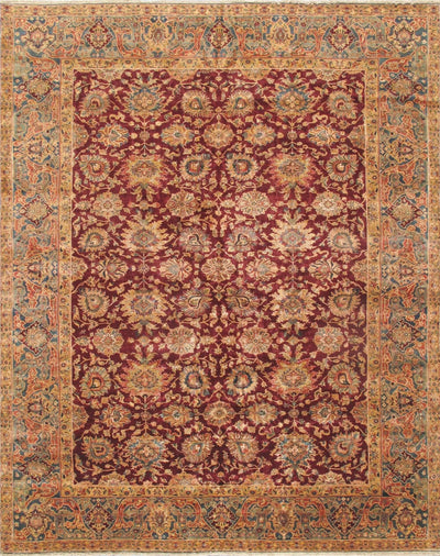 Canvello Agra Hand - Knotted Lamb's Wool Area Rug - 9'11" X 10'1" - Canvello