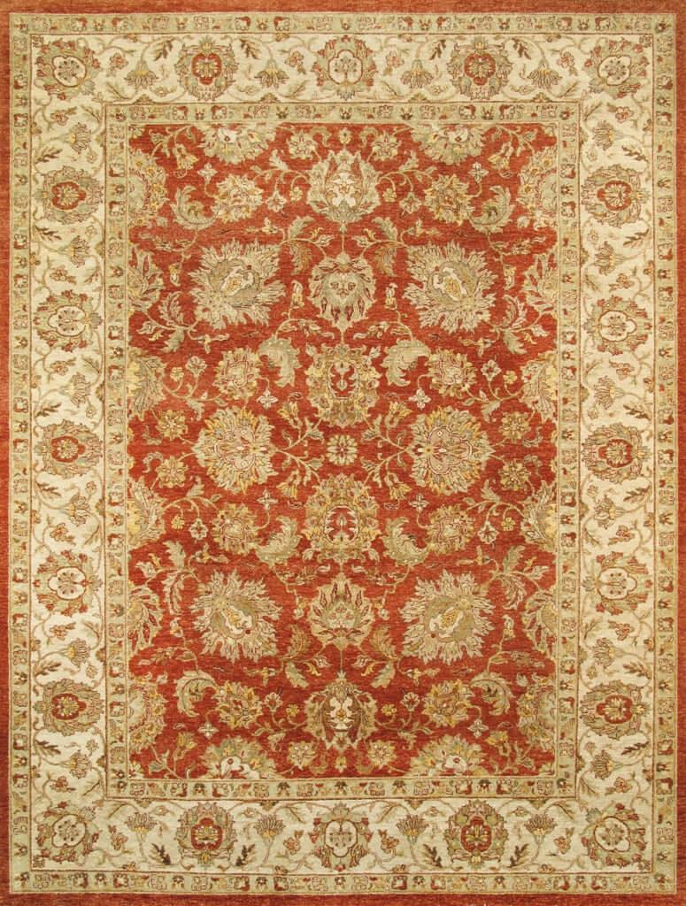 Canvello Agra Hand - Knotted Lamb's Wool Area Rug - 9'11" X 14'3" - Canvello