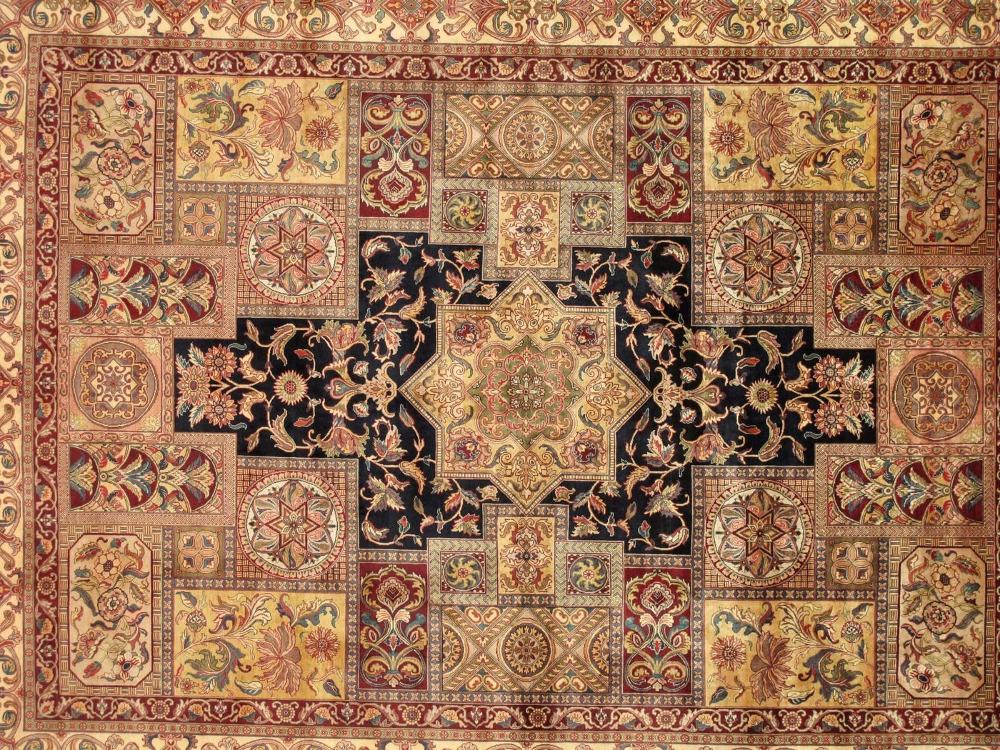 Canvello Agra Hand - Knotted Lamb's Wool Area Rug - 9'2" X 12'2" - Canvello