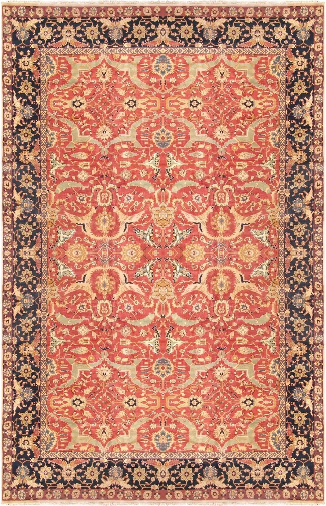 Canvello Agra Hand - Knotted Lamb's Wool Oversize Area Rug - 16'X 24'10" - Canvello