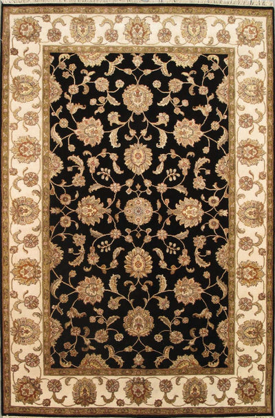 Canvello Agra Hand - Knotted Silk & Wool Area Rug - 6'2" X 9'3" - Canvello