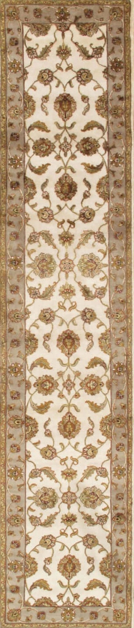 Canvello Agra Hand - Knotted Silk & Wool Runner - 2'6" X 10'1" - Canvello