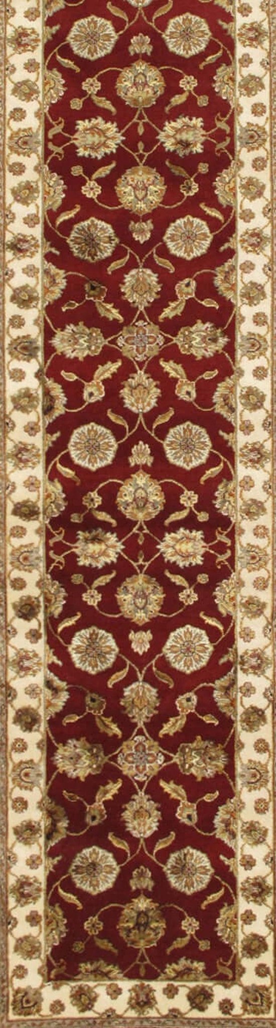 Canvello Agra Hand - Knotted Silk & Wool Runner - 2'6" X 19'11" - Canvello