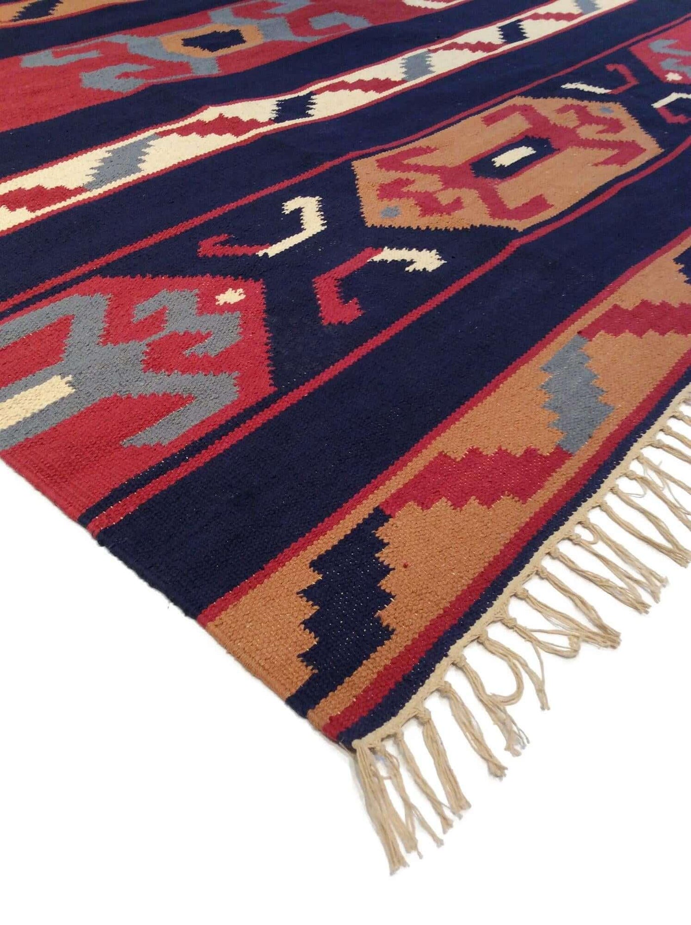 Canvello Anatolian Kilim Hand - Woven Cotton Area Rug - 4' X 6 - Canvello