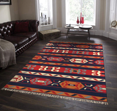 Canvello Anatolian Kilim Hand - Woven Cotton Area Rug - 4' X 6 - Canvello