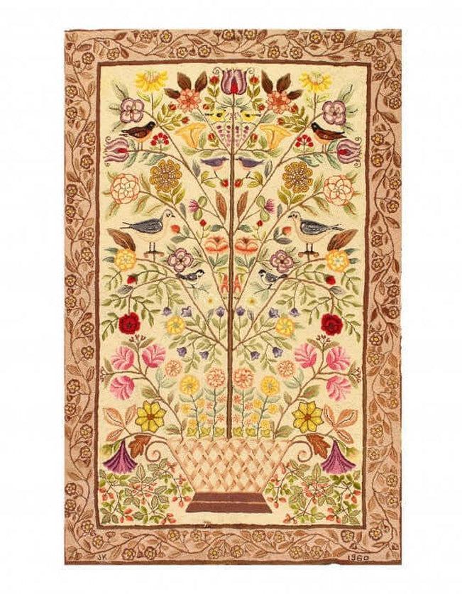 Canvello Antique American Hokked Rug - 4'7'' X 7'4'' - Canvello