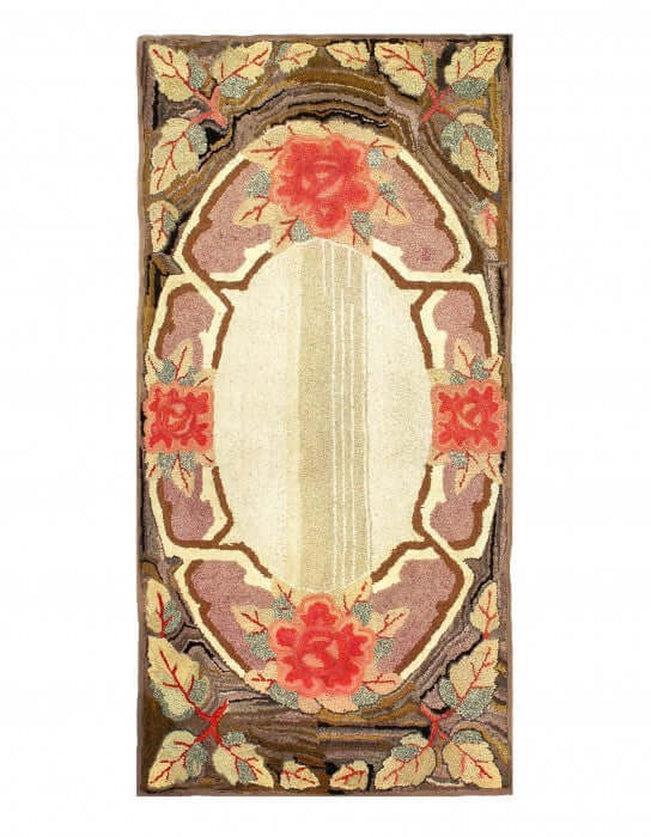 Canvello Antique American Hook Rug 2'4'' X 4'7''