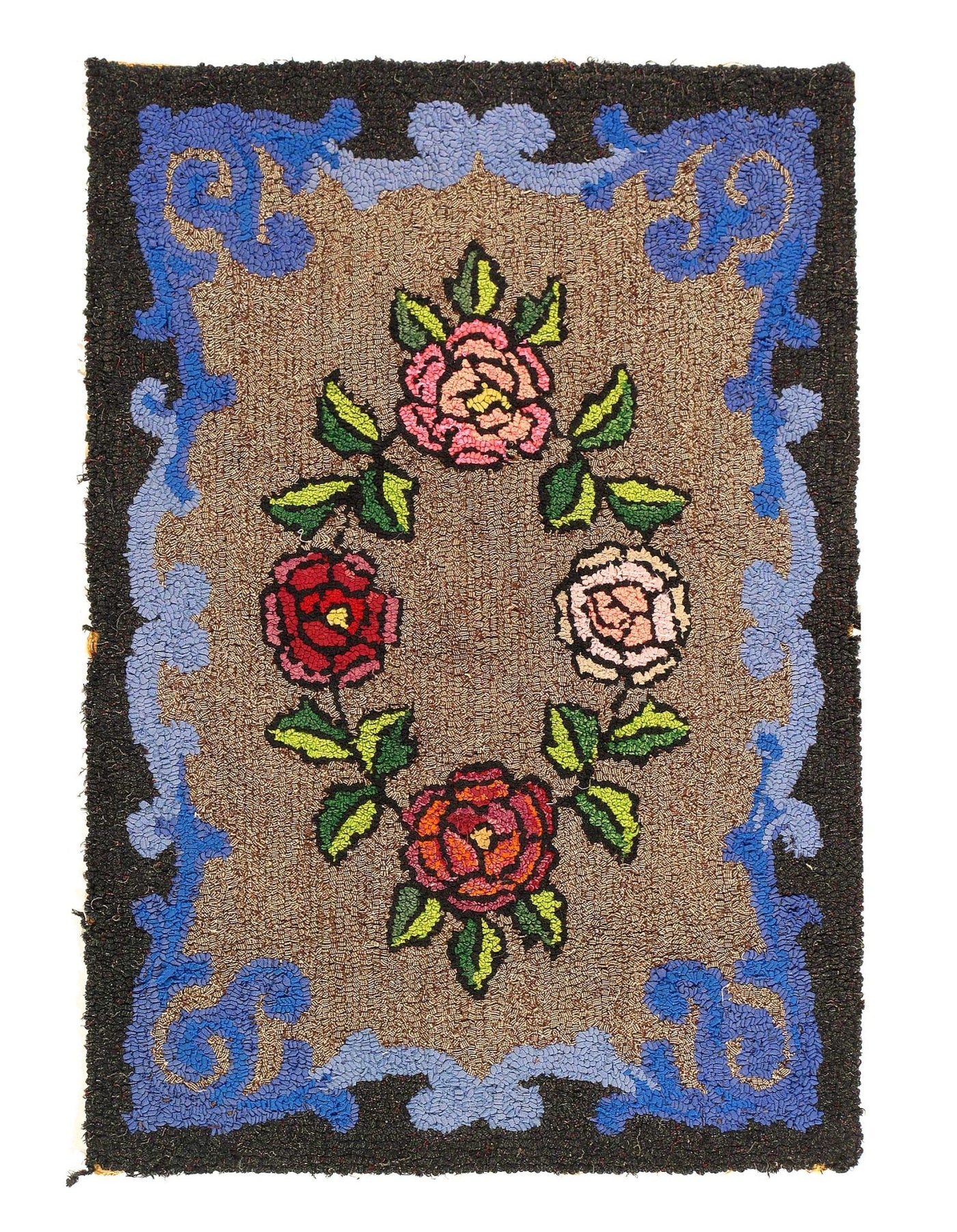 Canvello Antique American Hook Rug - 2' X 3' - Canvello