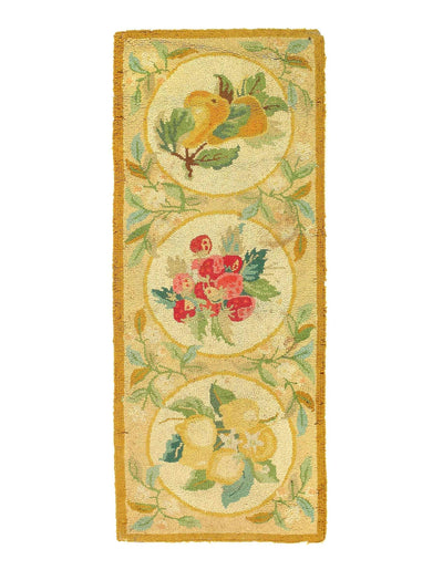 Canvello Antique American hooked rug 1'8'' X 4'2''