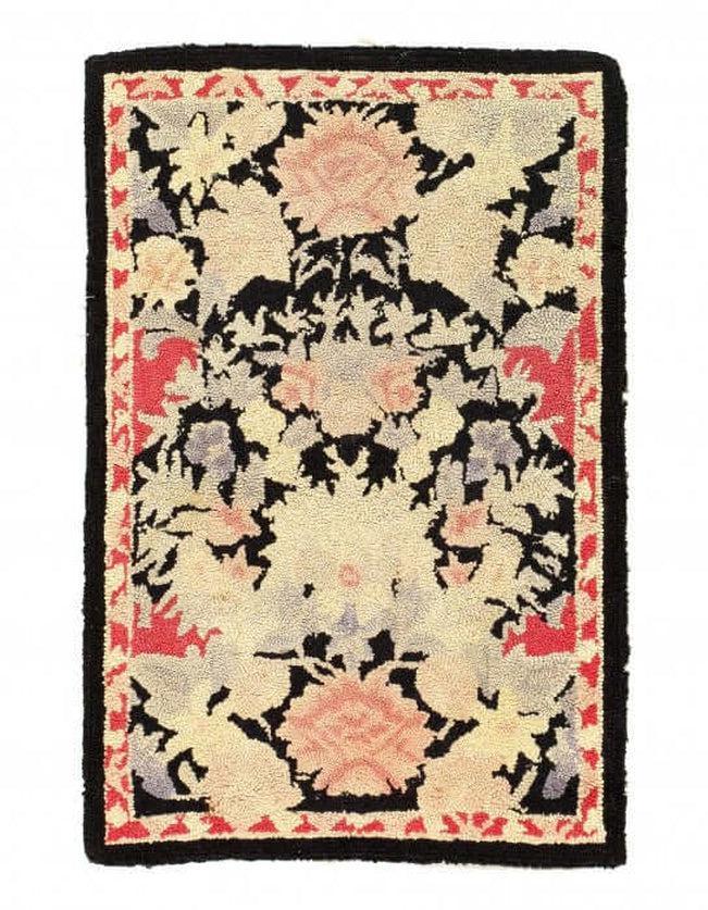 Canvello Antique American hooked rug 1'8'' X 2'5'' - Canvello