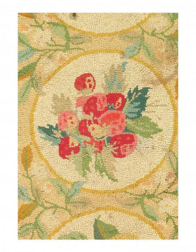 Canvello Antique American hooked rug 1'8'' X 4'2'' - Canvello