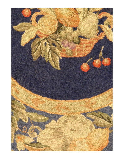 Canvello Antique American hooked Rug - 2'11'' X 2'11''
