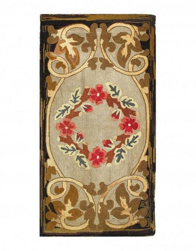 Canvello Antique American Hooked Rug - 2'7'' X 4'11''