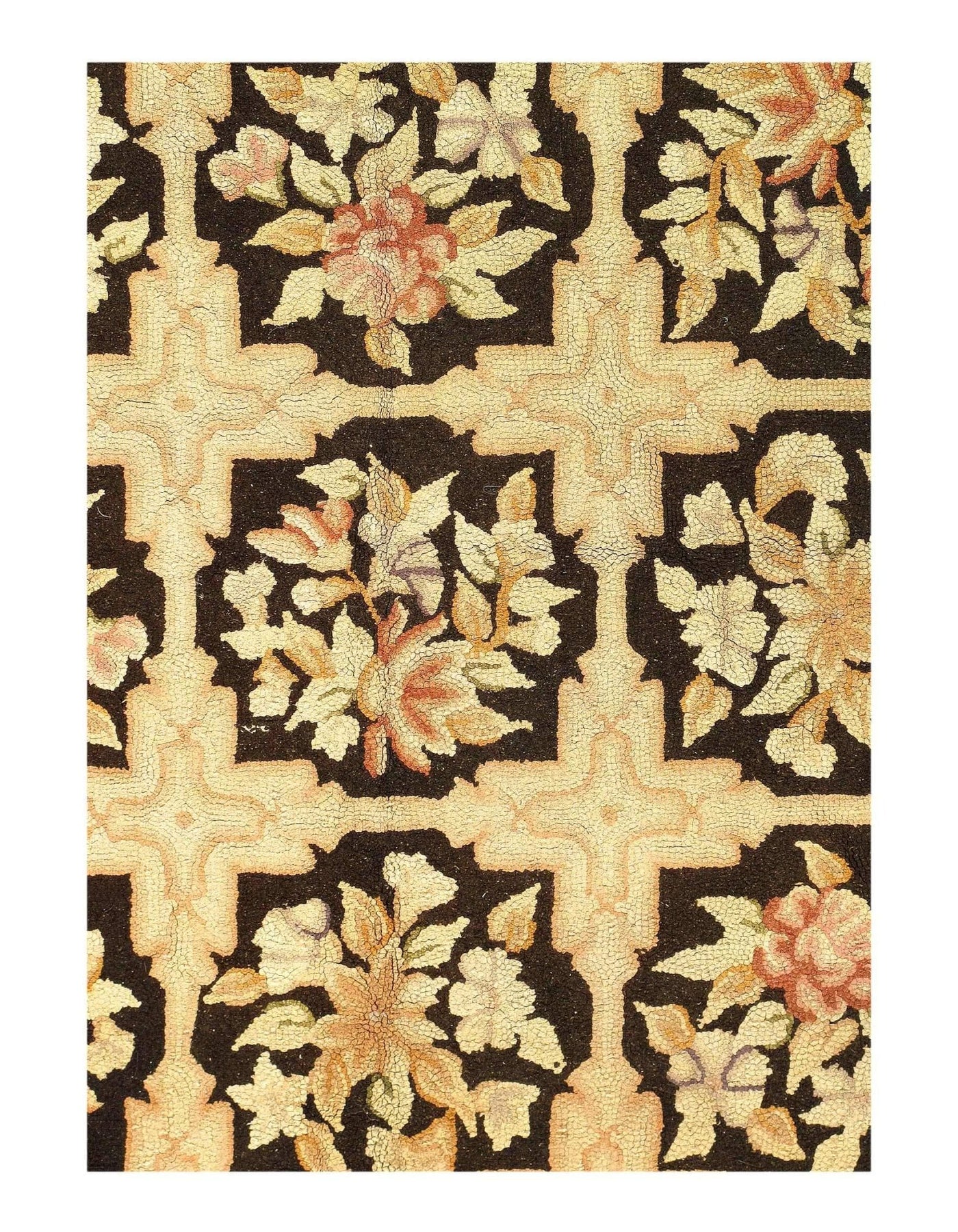 Canvello Antique American hooked rug - 3'8'' X 5'9'' - Canvello