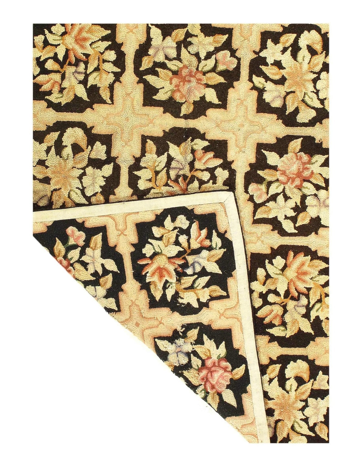 Canvello Antique American hooked rug - 3'8'' X 5'9'' - Canvello