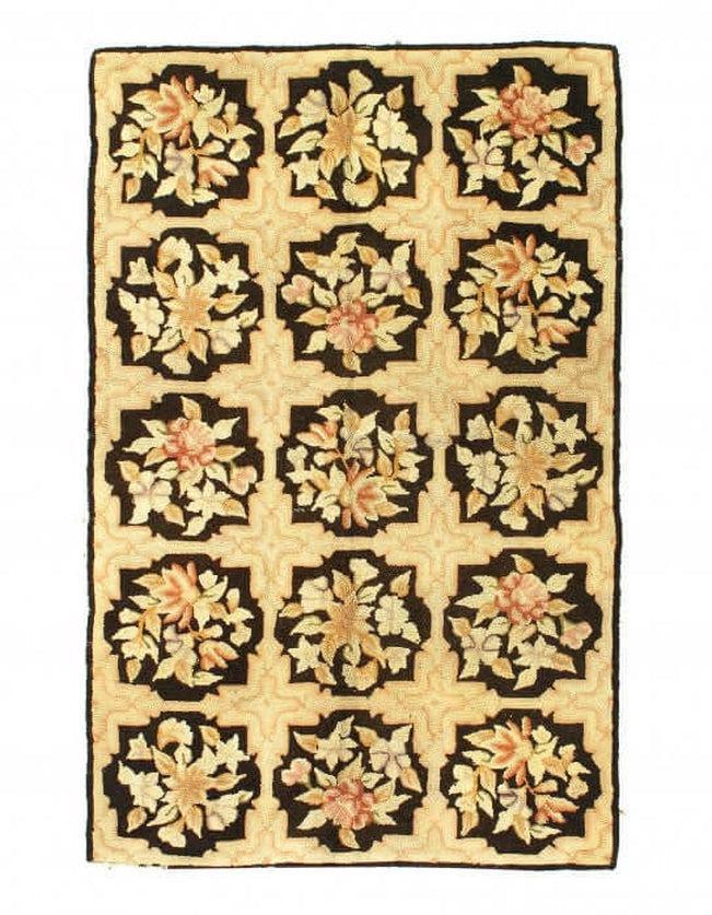 Canvello Antique American hooked rug - 3'8'' X 5'9'' - Canvello