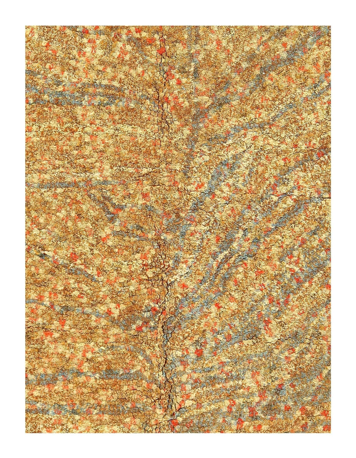 Canvello Antique American Yellow Hook Rug - 6'7'' X 8'9'' - Canvello