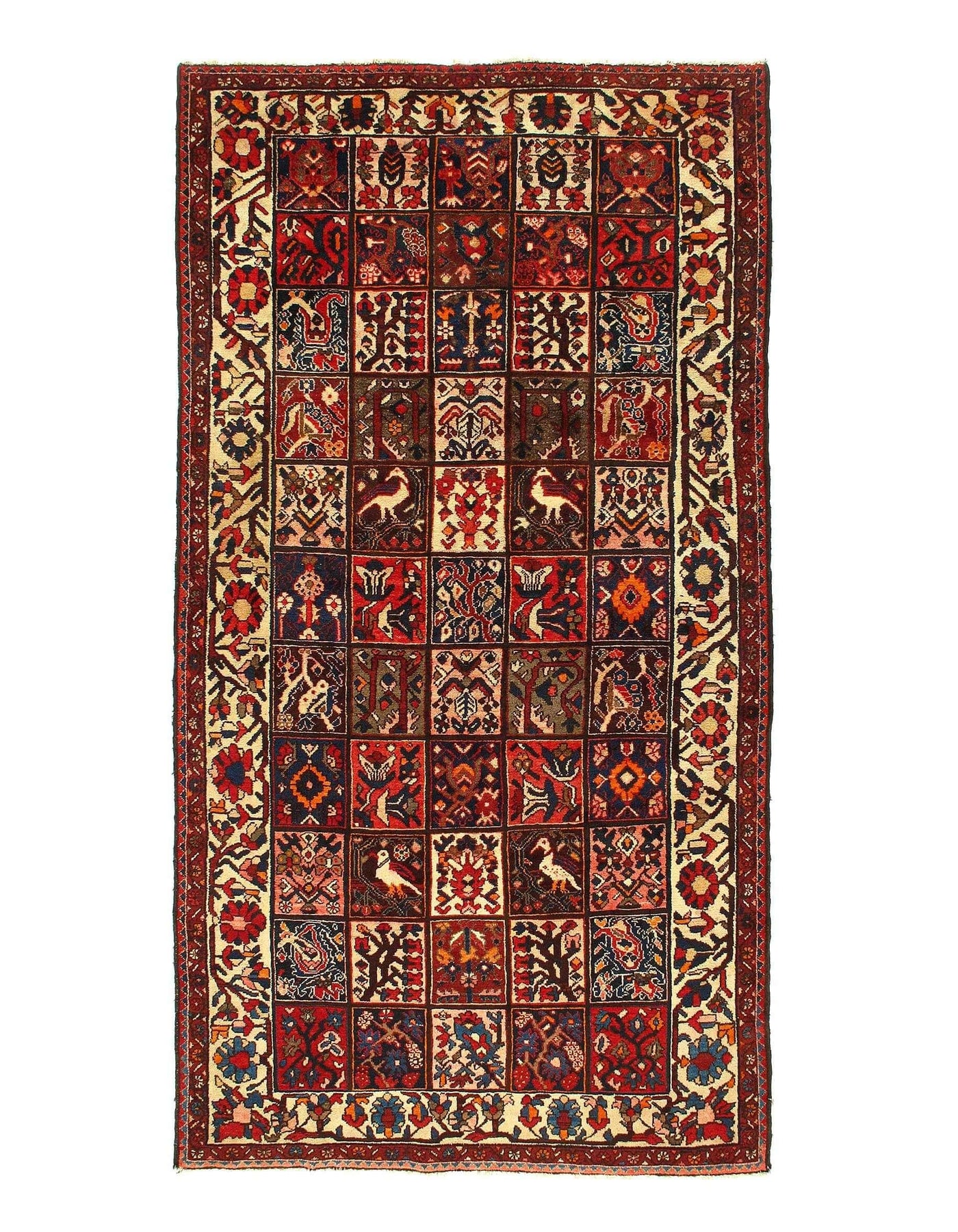 Canvello Antique Bakhtiari Modern Wool Rugs - 5'5'' X 9'7''