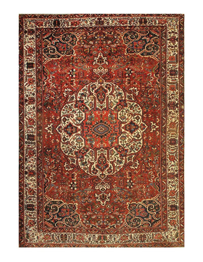 Canvello Antique Bakhtiari Rust Rugs - 12'1'' X 17'6'' - Canvello