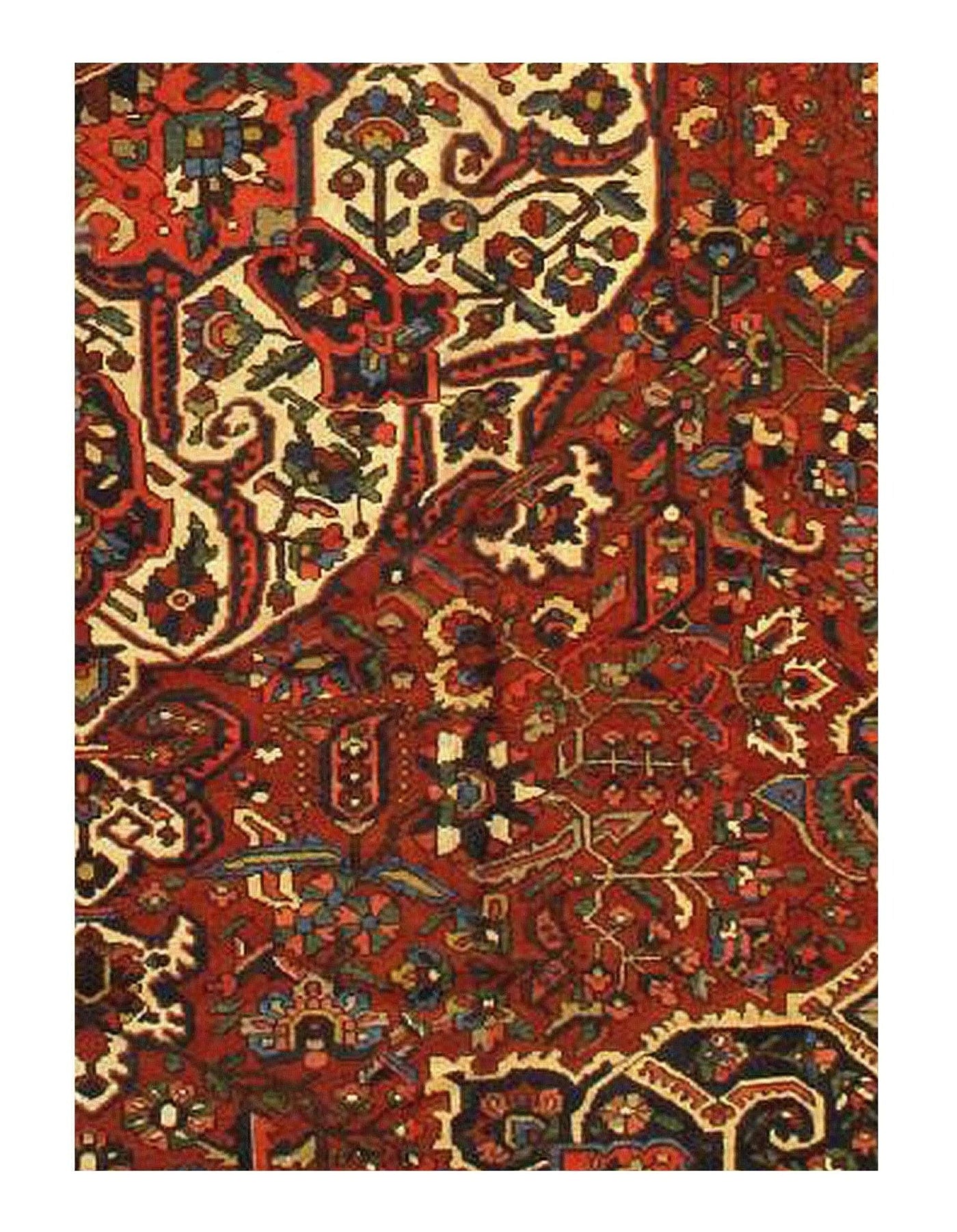 Canvello Antique Bakhtiari Rust Rugs - 12'1'' X 17'6'' - Canvello