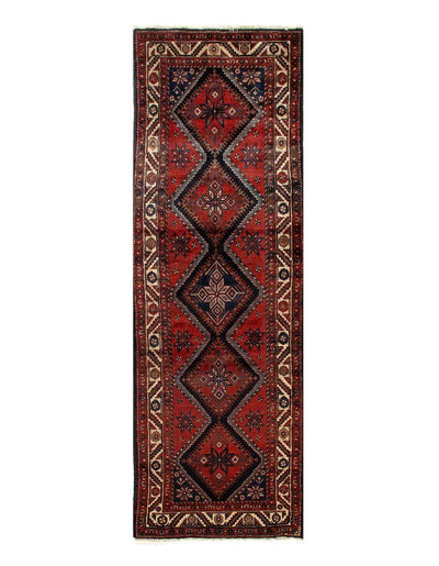 Canvello Antique Bakhtiari Woven Runner Rug - 3'6" x 11'1" - Canvello