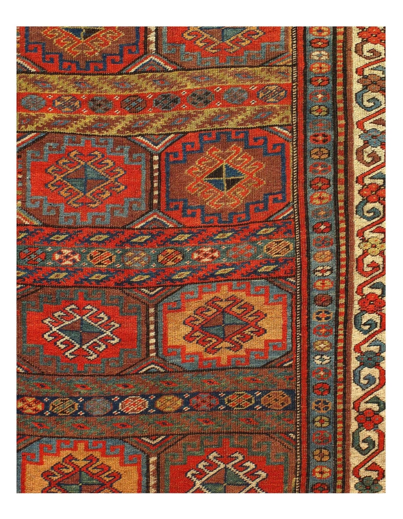 Canvello Antique Bidjar Green Runner Rug - 4' X 12' - Canvello