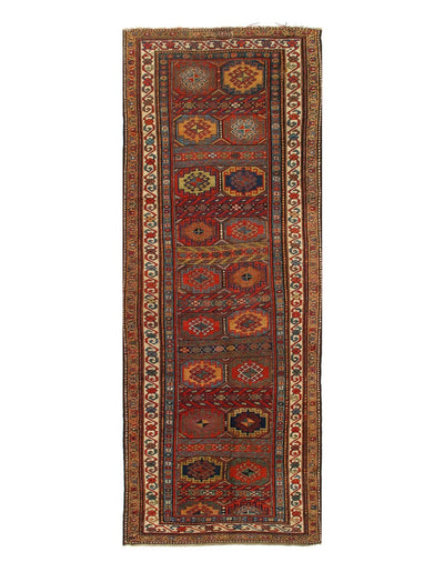 Canvello Antique Bidjar Green Runner Rug - 4' X 12' - Canvello