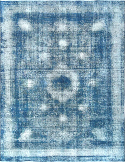 Canvello Antique Blue Overdyed Rug - 9'10" X 13'