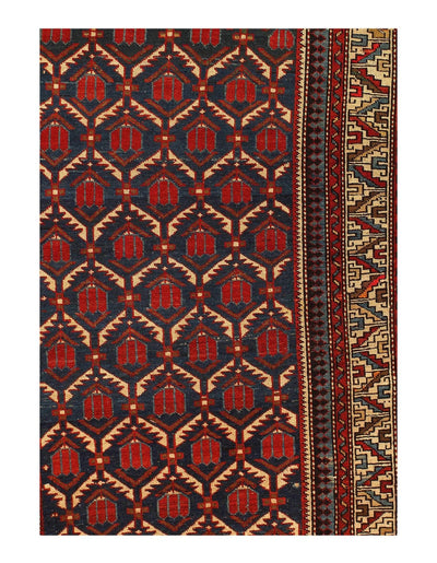 Canvello Antique Caucasian Kazak Rug - 3'11'' x 6' - Canvello