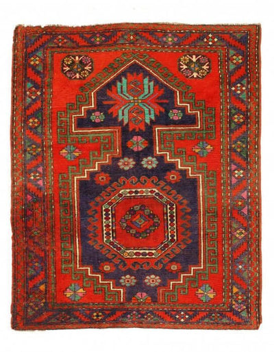 Canvello Antique Caucasian kazak Rug - 4'9'' X 5'11'' - Canvello