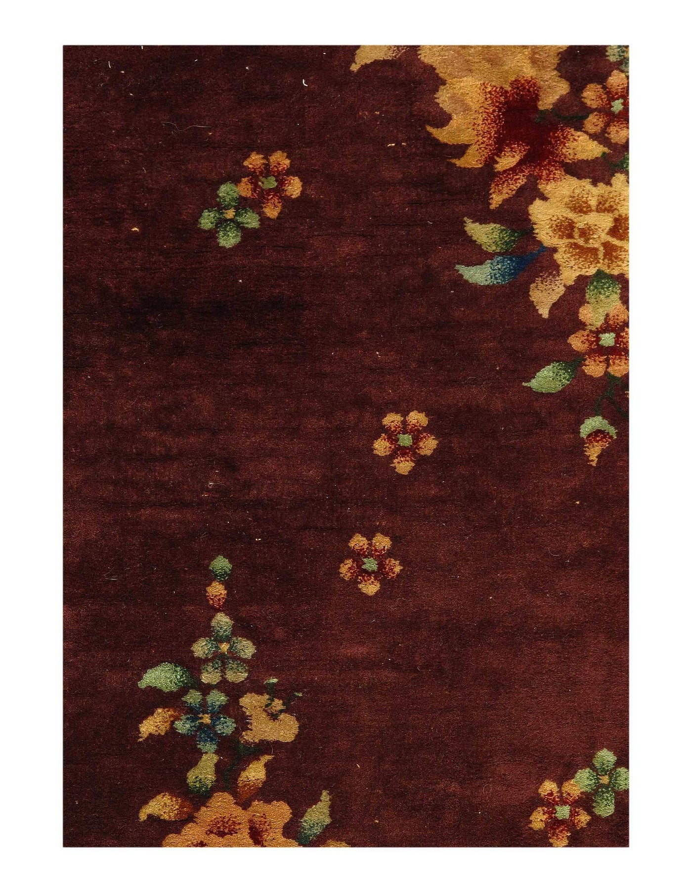 Canvello Antique Chinese Art Deco Bedroom Rug - 2'1'' X 3'11''
